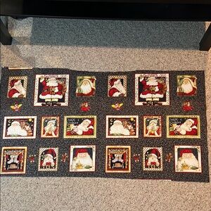 Festive Santa Claus Christmas Quilt Fabric Panel Quilting Holidays Dianne Knott
